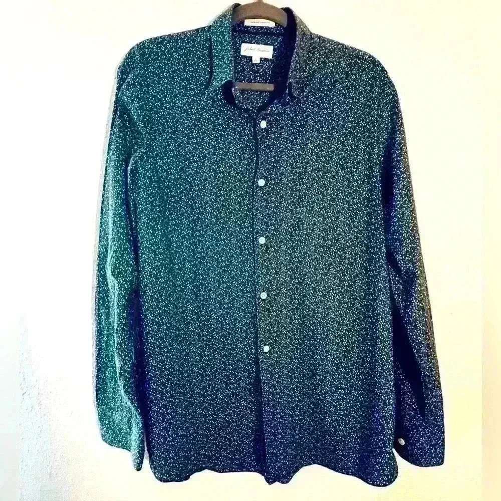 John W. Nordstrom Button Up 100% Cotton Shirt Size L
